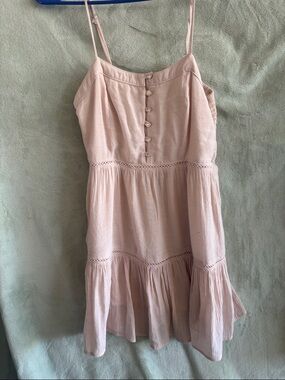 Love Tree Blush Pink Spaghetti-Strap Tiered Dress